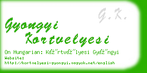 gyongyi kortvelyesi business card