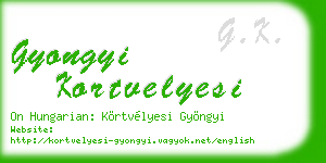 gyongyi kortvelyesi business card